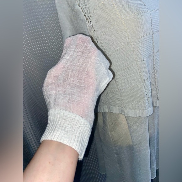 Women’s Simply Couture white boho knit sweater vest with Tunic lining sz medium - Picture 8 of 11